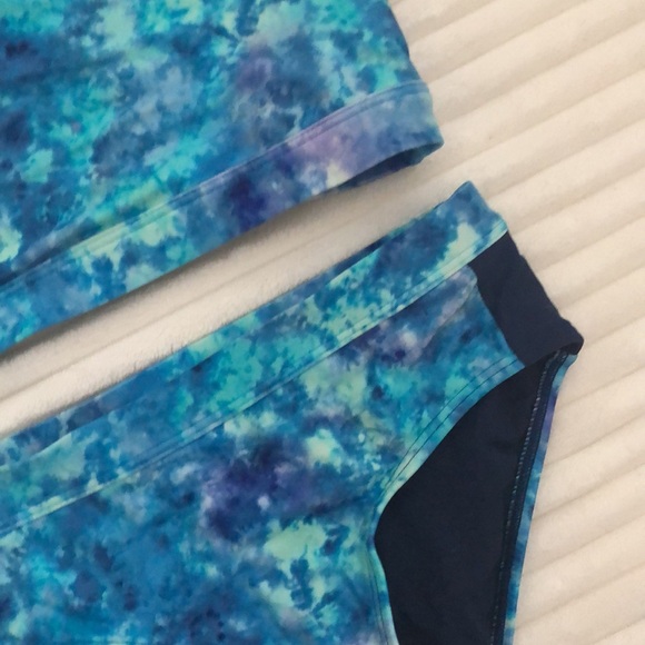 Athleta Girl High Neck Bikini Top and Mid Rise Bottoms - Picture 2 of 4